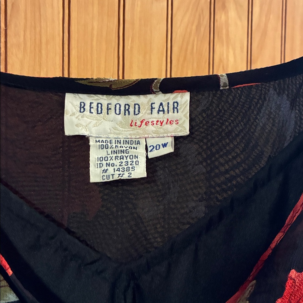 Floral Black and Red Dress - Picture 2 of 3